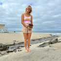 The Bryce - 1980s Pretty In Pink Cropped Tank Top - Blush Pink
