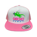 Gecko Flexfit Snapback Trucker Hat Bubblegum Pink