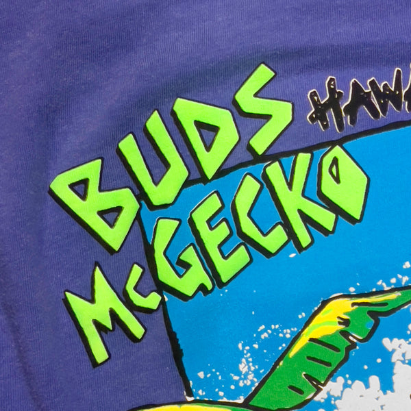 Buds McGecko - 1980's Boardwalk Blue Pigment Tee