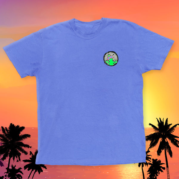 Buds McGecko - 1980's Boardwalk Blue Pigment Tee