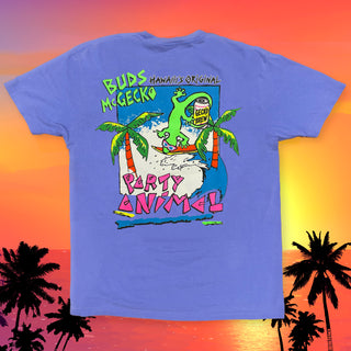 Buds McGecko - 1980's Boardwalk Blue Pigment Tee
