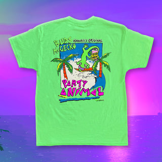 Buds McGecko - 1980's Neon Green Tee