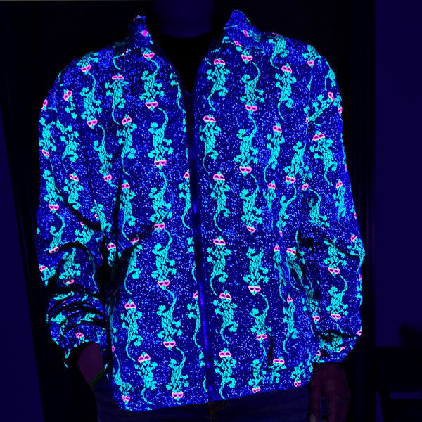 Gecko Camo Reversible Windbreaker Black