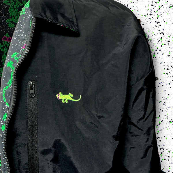 Gecko Camo Reversible Windbreaker Black