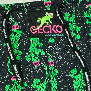 1988 Gecko Camo Beach Pants - Black