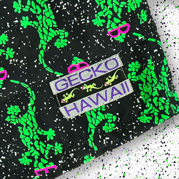 1988 Gecko Black Camo Volley Shorts