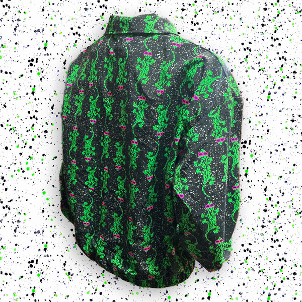 Gecko Camo Reversible Windbreaker Black
