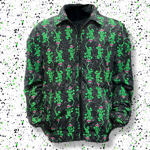 Gecko Camo Reversible Windbreaker Black