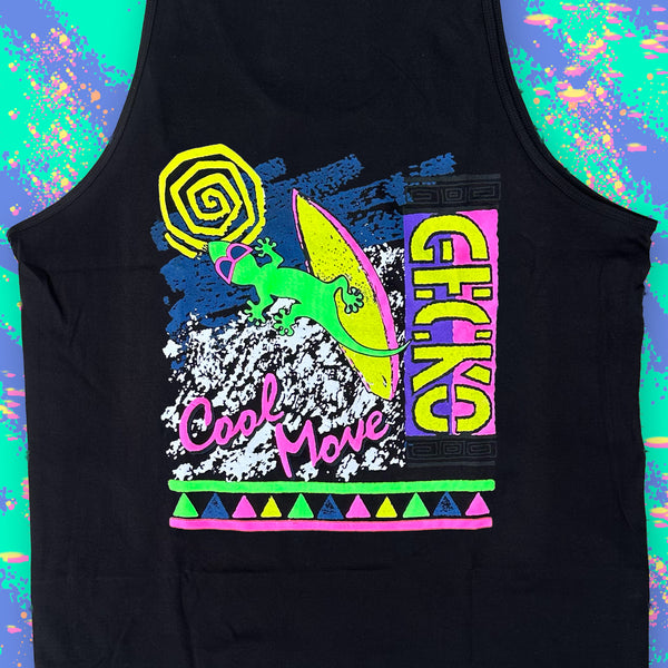1989 Gecko Cool Move - Black Tank | Gecko Hawaii