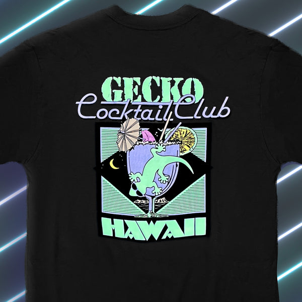 Gecko Cocktail Club - Limited Yacht Rock Edition Black Tee