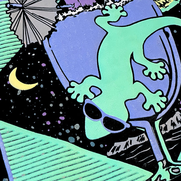 1989 Gecko Cocktail Club - Limited Edition Glow In The Dark Splatter Tee