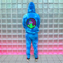 Gecko Swirl Neon Aqua Blue Tie Dye Hoodie