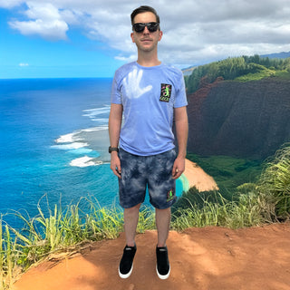 Space Gecko Navy Tie Dye Shorts