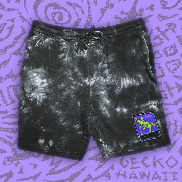 Gecko Vision - Black Crystal Dye Shorts