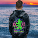 Gecko Time Tunnel Black Tie-Dye Hoodie