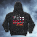 Limited Edition Gecko & Skulls Glow In The Dark Splatter Hoodie