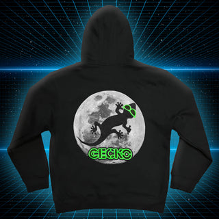 Gecko Super Moon - Zip Hoodie Black/Glow