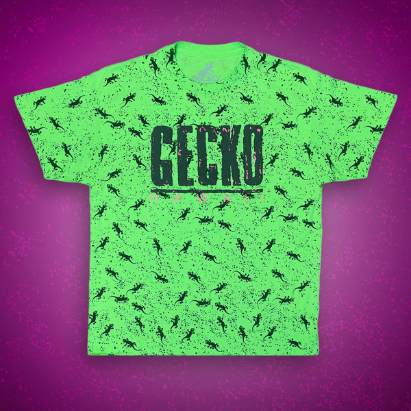 Neon Green Forever Gecko Puffed Lava Tee