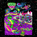 Gecko Tiki Space Bar | Gecko X Nazar  | Glow In The Dark Black Splatter Hoodie