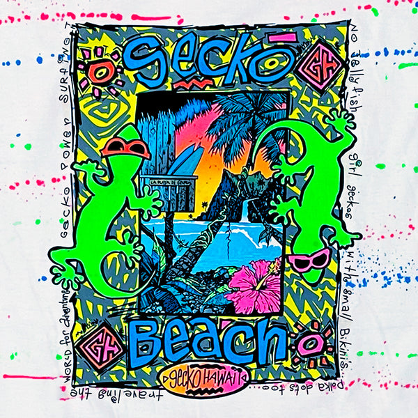 1989 Gecko Beach - Experimental 1989 Hand Painted Splatter