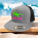 Gecko Flexfit Snapback Trucker Hat - Heather Grey/Black