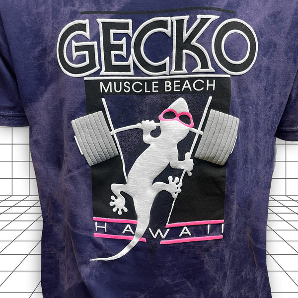 1988 Gecko Muscle Beach - Secret Colorway Acid Wash Tee