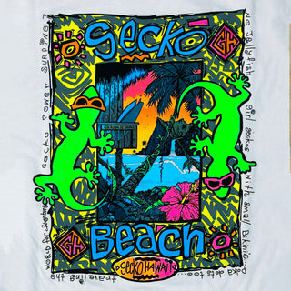 1989 Iconic Surf Tee - Gecko Beach Re-Issue White V2