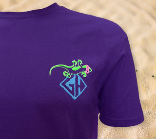 1989 Gecko Stitchwave - Purple Beach Tee