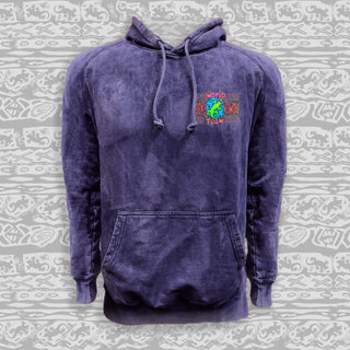 1989 Purple Acid Wash Gecko World Hoodie