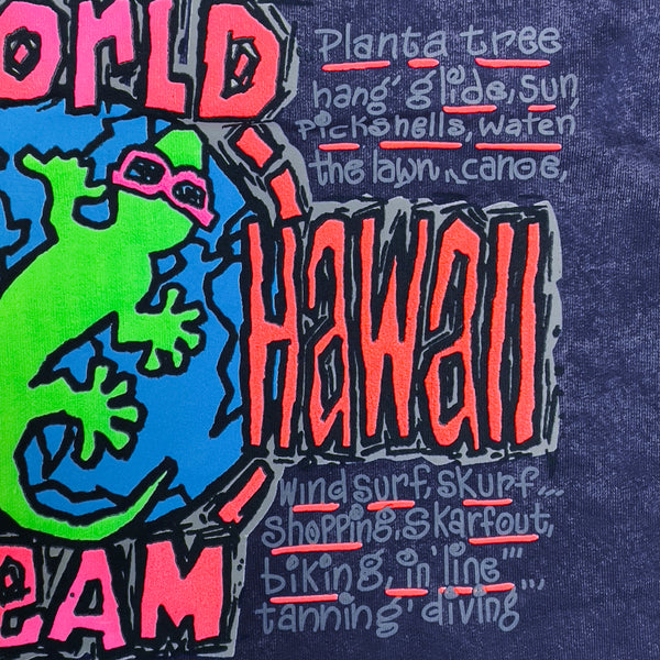 1989 Purple Acid Wash Gecko World Hoodie