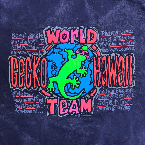 1989 Purple Acid Wash Gecko World Hoodie