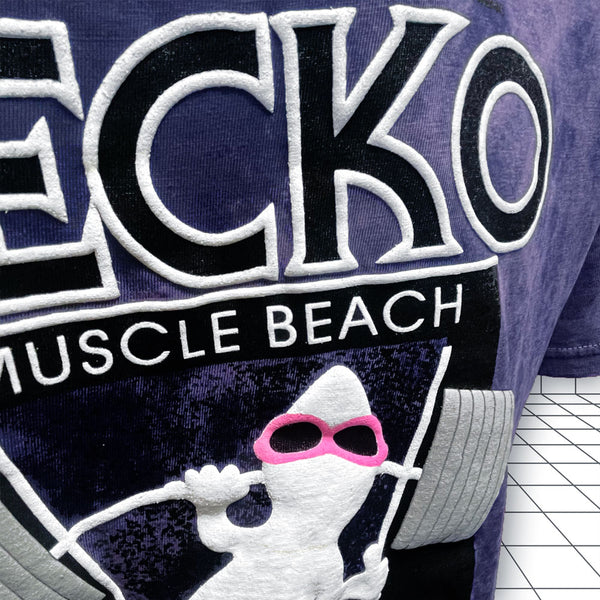 1988 Gecko Muscle Beach - Secret Colorway Acid Wash Tee