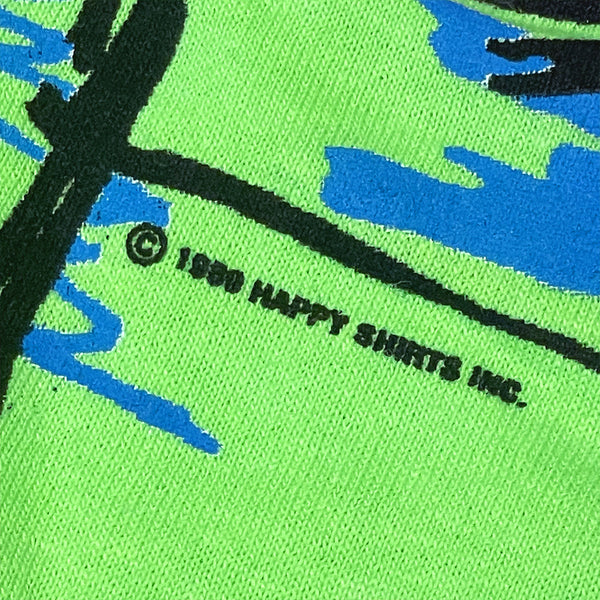 Secret 1989 Gecko Graffiti - 1980's Neon Green Tank