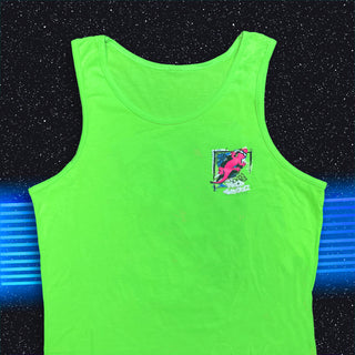 Secret 1989 Gecko Graffiti - 1980's Neon Green Tank