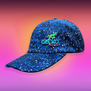 The SECRET Glow In The Dark Splatter "Blue Hawaii" 1990s Retro Dad Hat