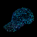 The SECRET Glow In The Dark Splatter "Blue Hawaii" 1990s Retro Dad Hat
