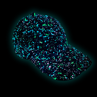 The SECRET Glow In The Dark Splatter "Blue Hawaii" 1990s Retro Dad Hat