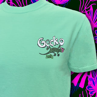 Gecko Hawaiian Islands - 1980's Mint Pigment Dyed Tee