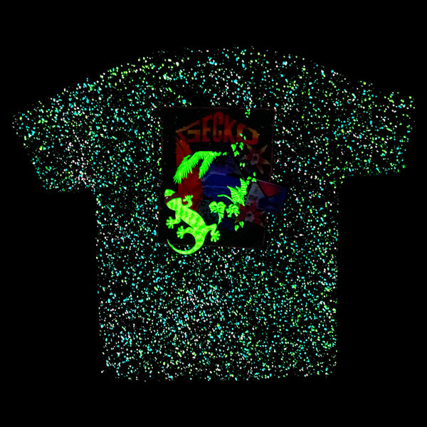 1980's Glow In The Dark Splatter - Island Treasure