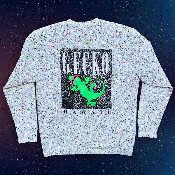 1988 Glow In The Dark Splatter Gecko Marble Crewneck