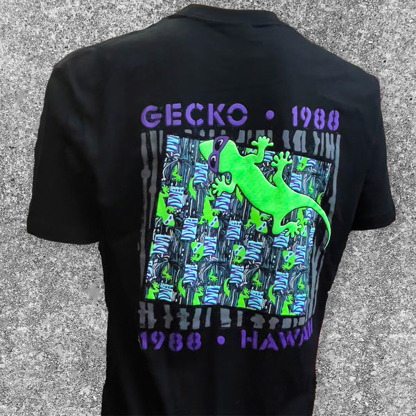 1988 Gecko Snapshot - Jade/Purple Black Tee