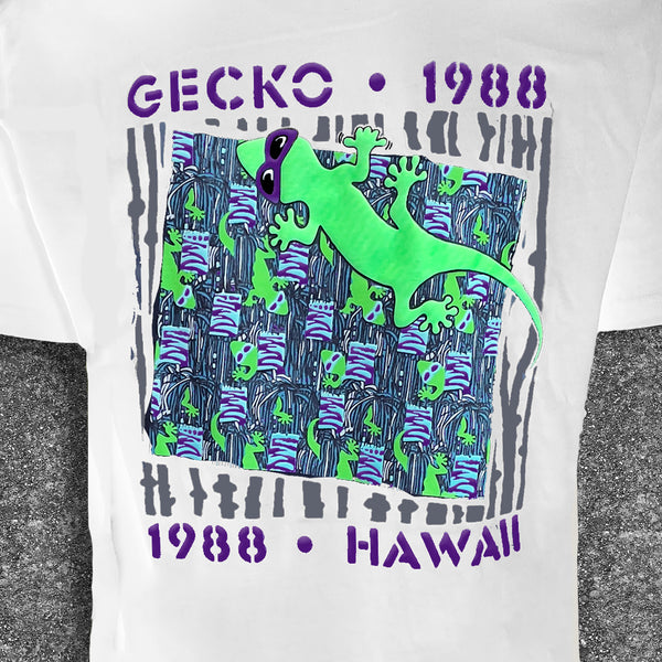 1988 Gecko Snapshot - Jade/Purple White Tee