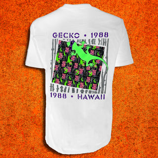 1988 Gecko Snapshot - Black/Orange White Tee