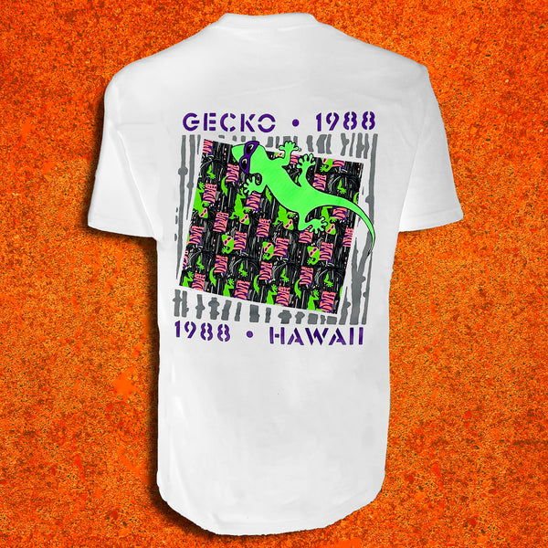 1988 Gecko Snapshot - Black/Orange White Tee