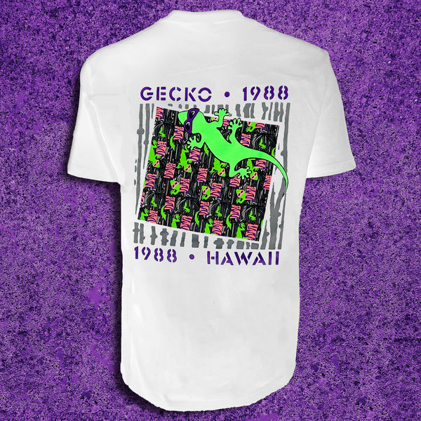 1988 Gecko Snapshot - Black/Orange White Tee