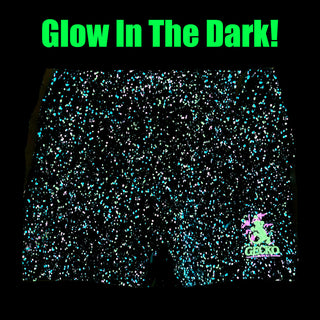 Glow In The Dark Hand Splattered Walk Shorts - Space Gecko