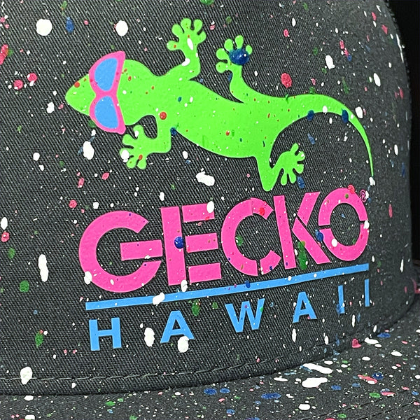 Glow-In-The-Dark Splatter Grey Snapback Hat (LIMITED)