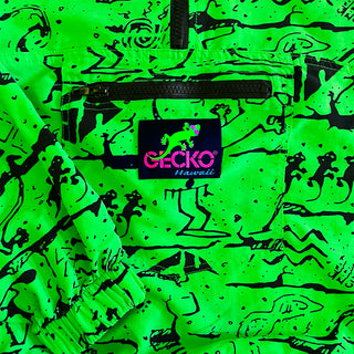 Iconic 1988 Gecko Wall Windbreaker -  Neon Green