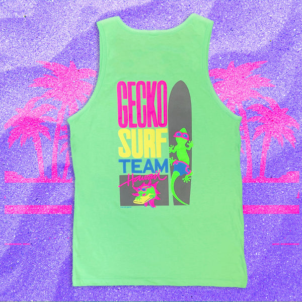 Gecko Surf Team 1989 Neon Green Tank