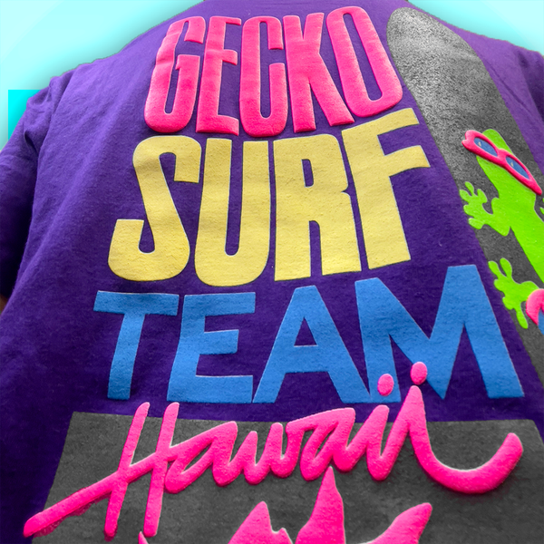 Gecko Surf Team '89 - Grape Smash Cotton Beach Tee